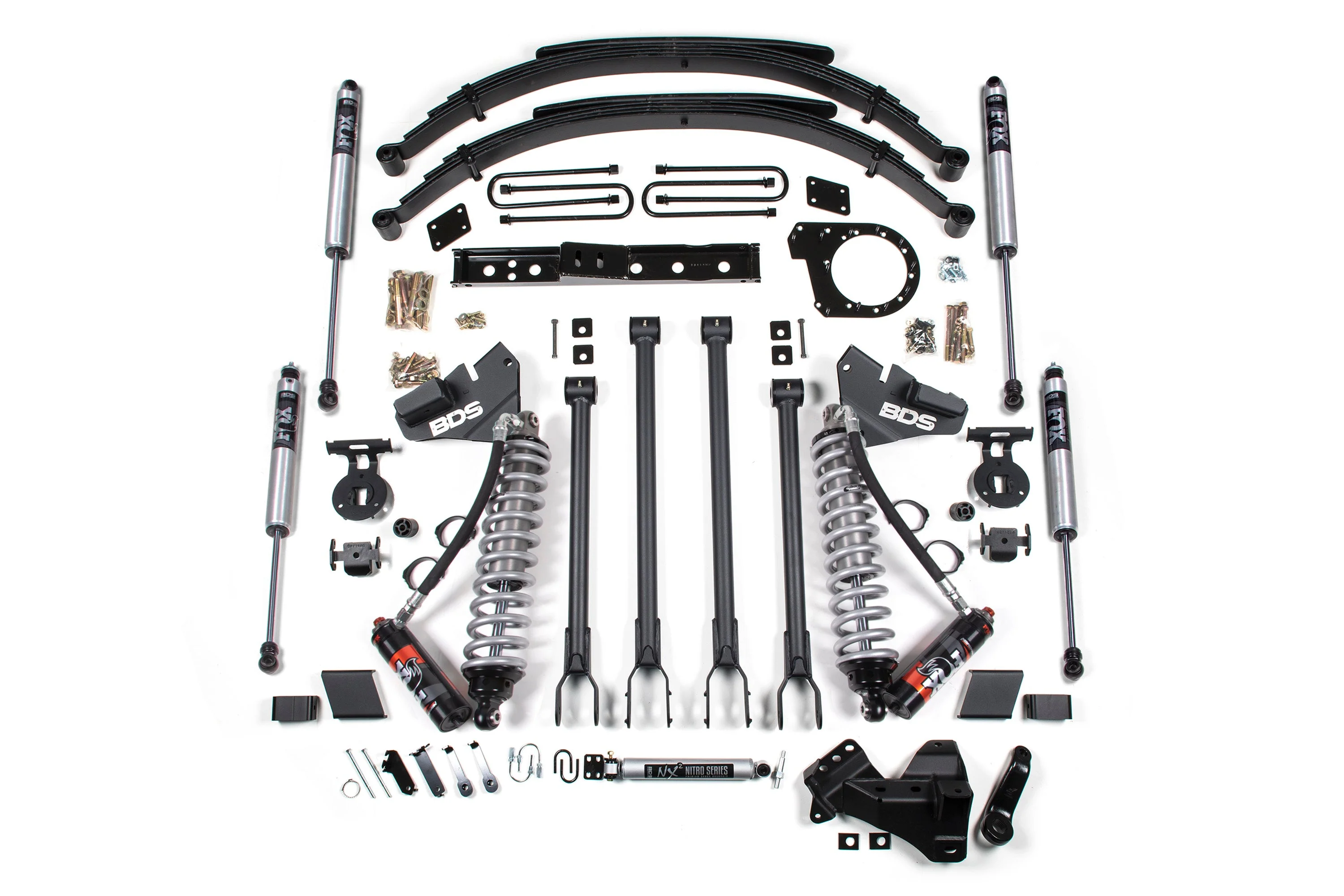 6 Inch Lift Kit w/ 4-Link | FOX 2.5 Performance Elite Coil-Over Conversion | Ford F250/F350 Super Duty (17-19) 4WD | Diesel - Image 2