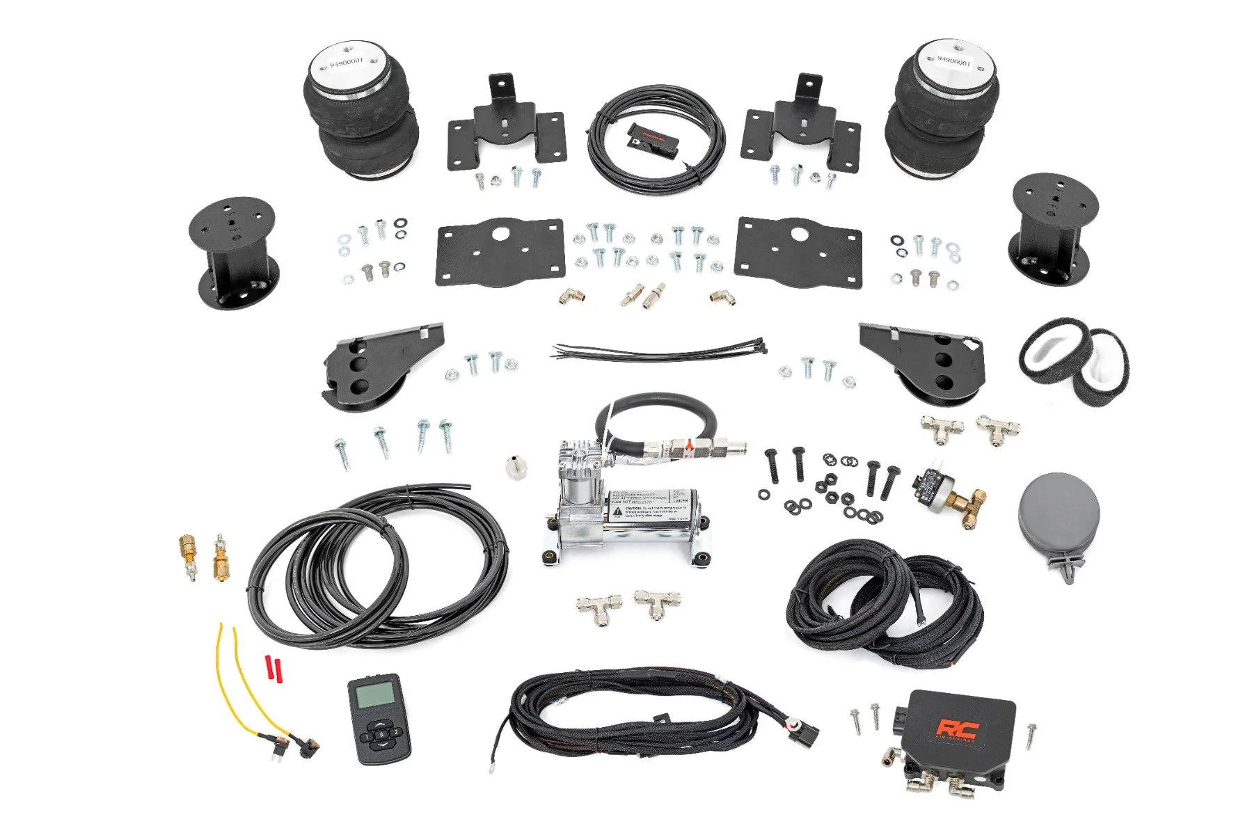 Rough Country Air Spring Kit w/ Compressor 6" Lift for Ram 1500 09-23 & Classic
