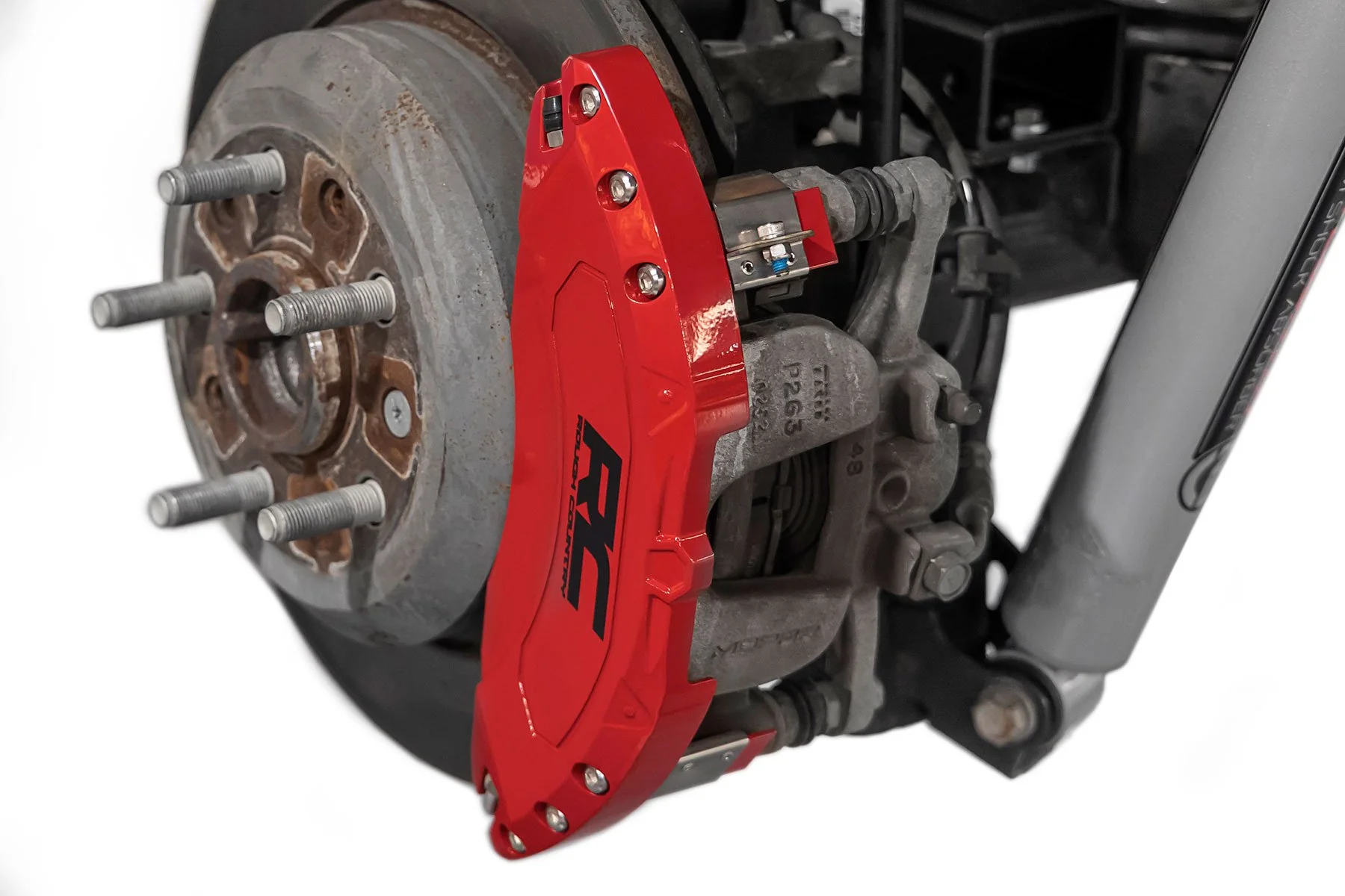 Caliper Covers Rear Red Non-Sport for Jeep Gladiator JT 20-24/Wrangler JL 18-24 711422 - Image 2