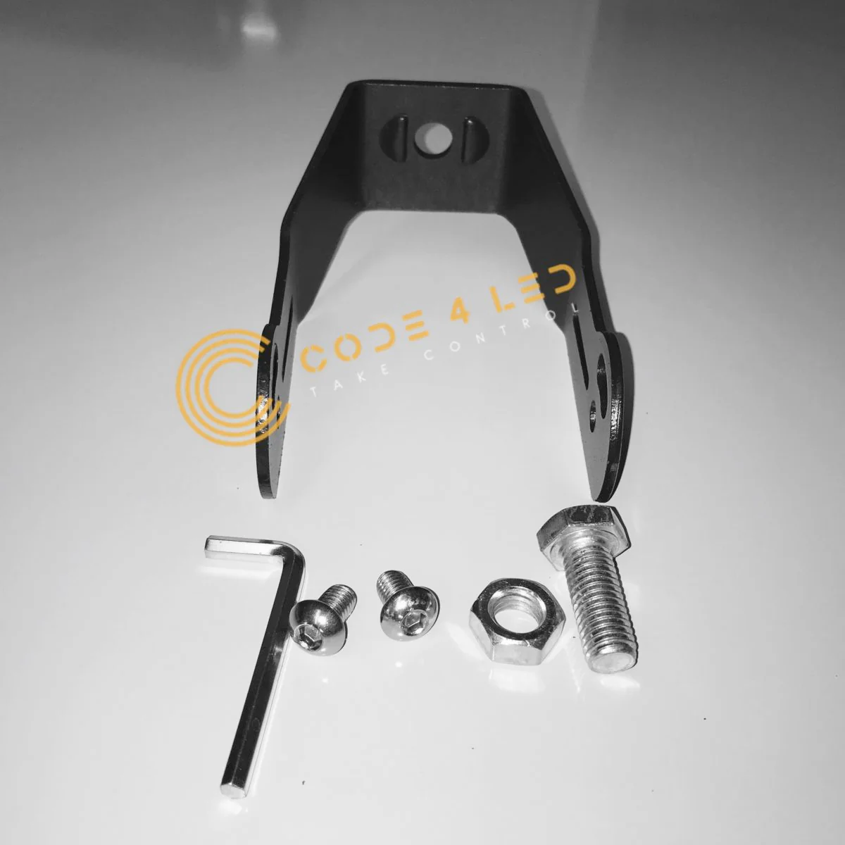 Code 4 LED 7" Round Headlight Bracket with post mount, sold in pairs - Image 2