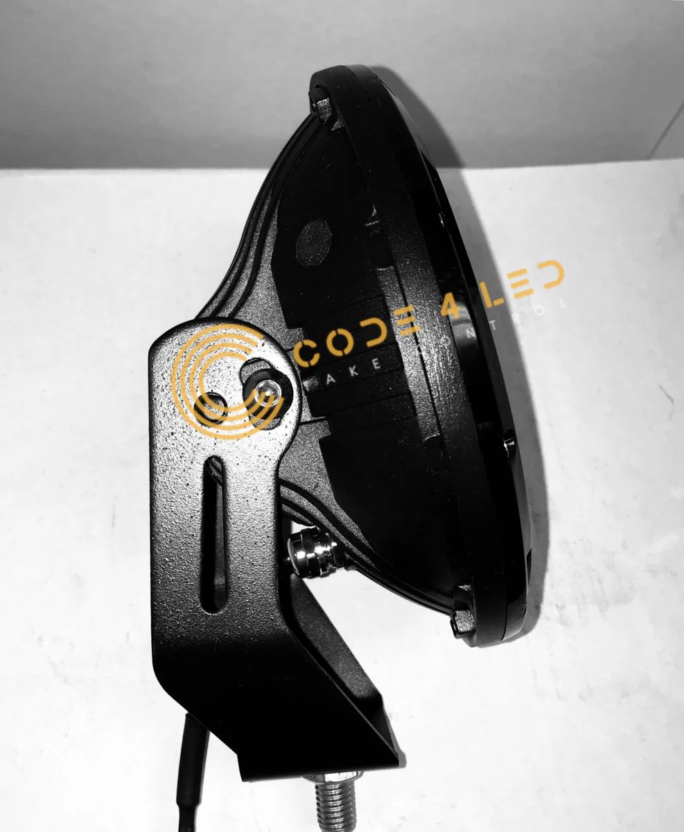 Code 4 LED 7" Round Headlight Bracket with post mount, sold in pairs - Image 3