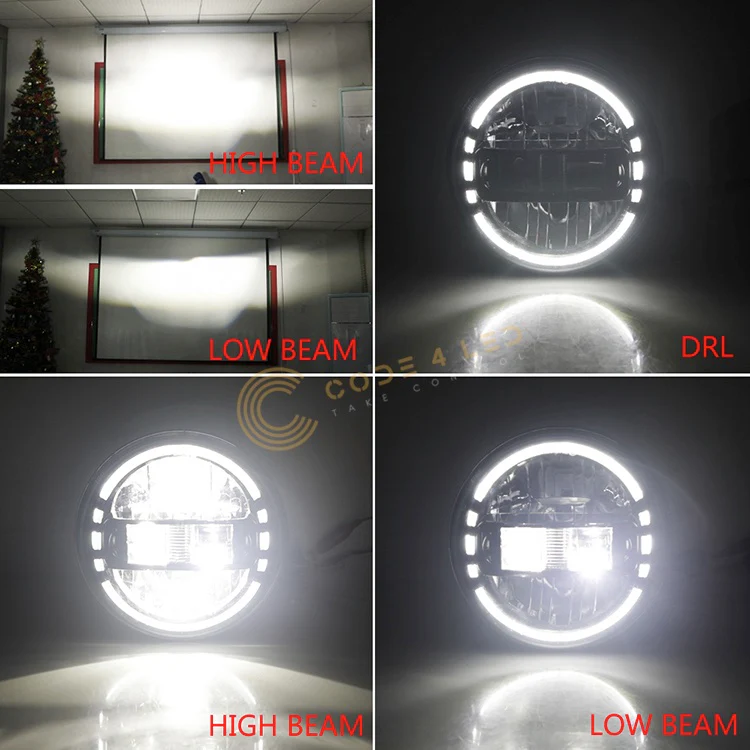 Code 4 LED Supply Kong 7 inch Black Headlight (C4-KONG7-BL) - Image 9