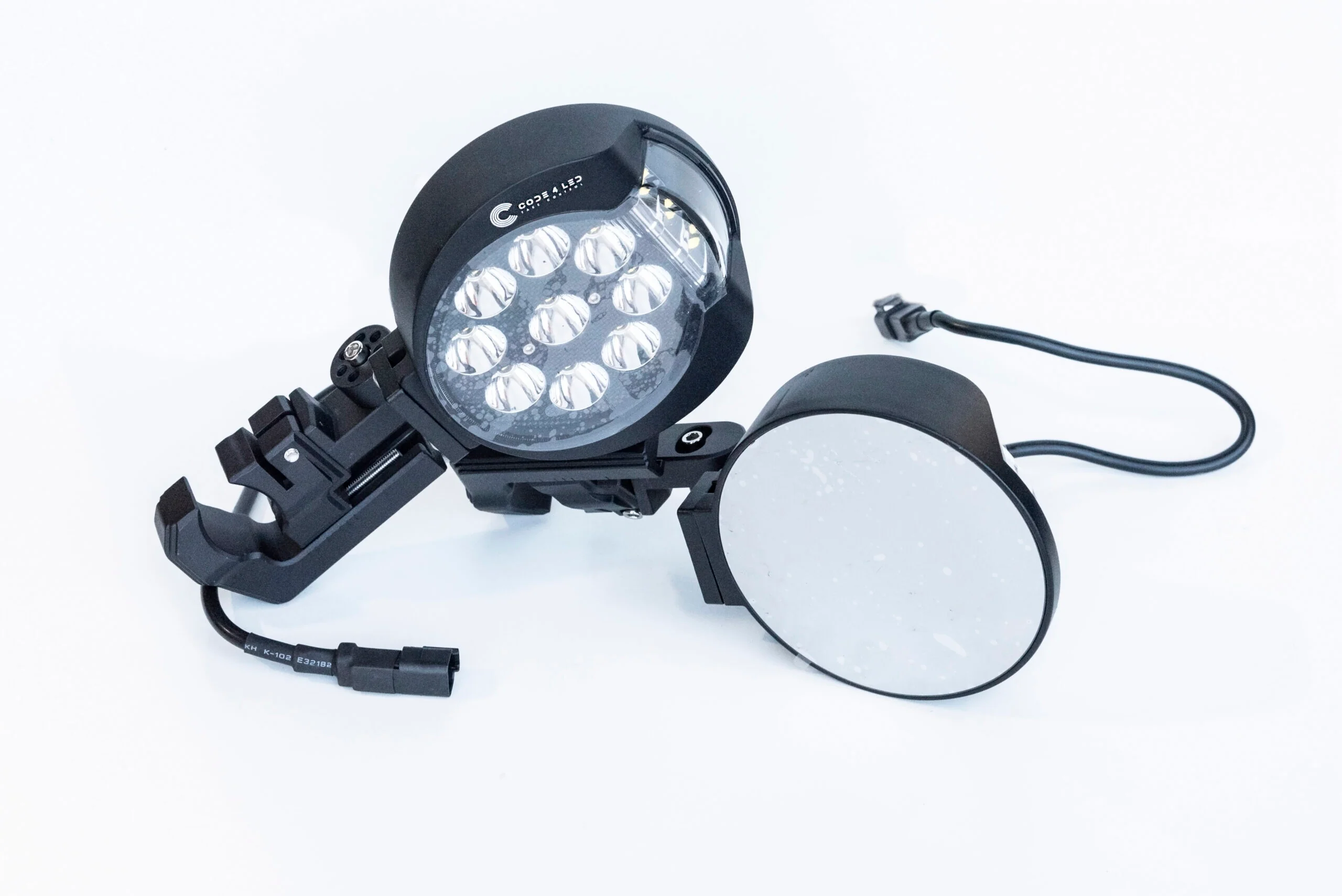 Code 4 LED Supply Round Side x Side Mirror (C4-RX60-MIR)