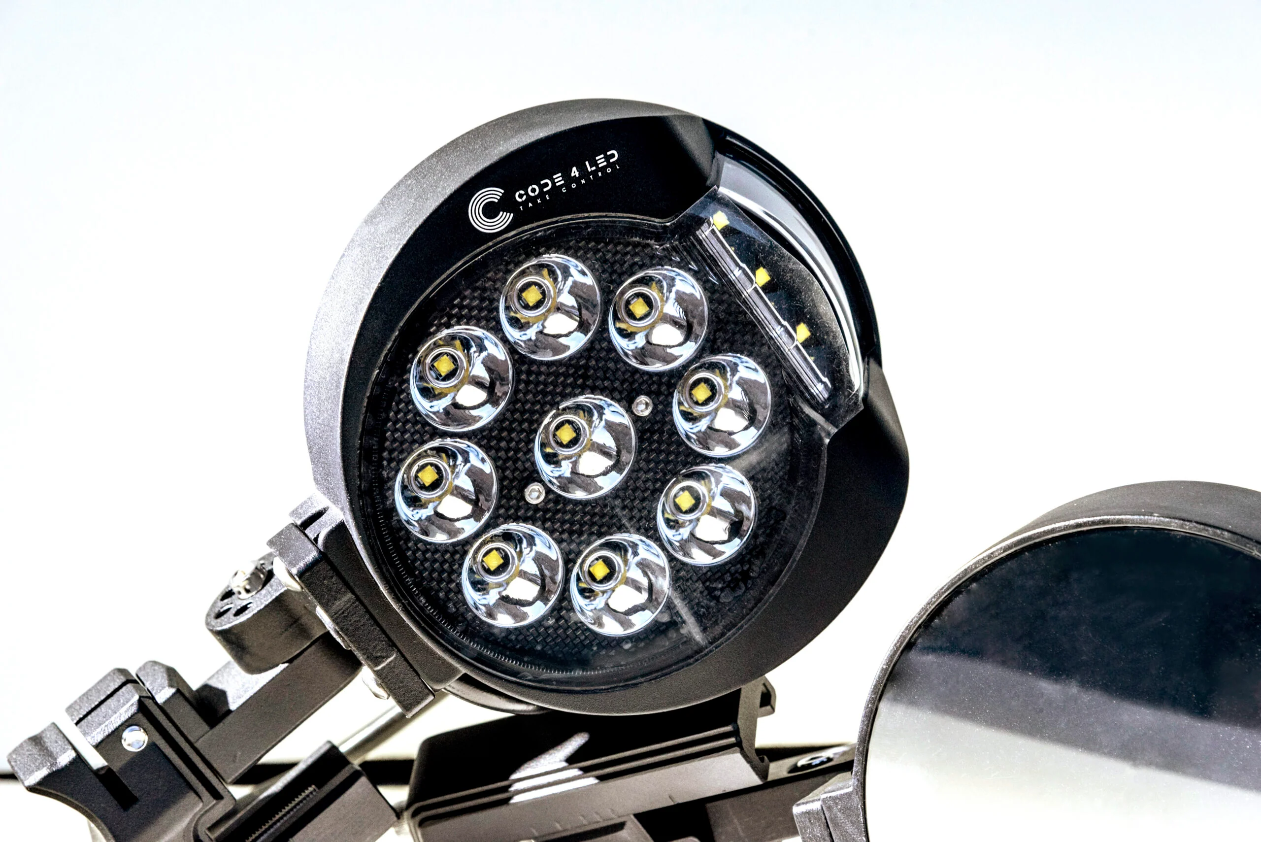 Code 4 LED Supply Round Side x Side Mirror (C4-RX60-MIR) - Image 3