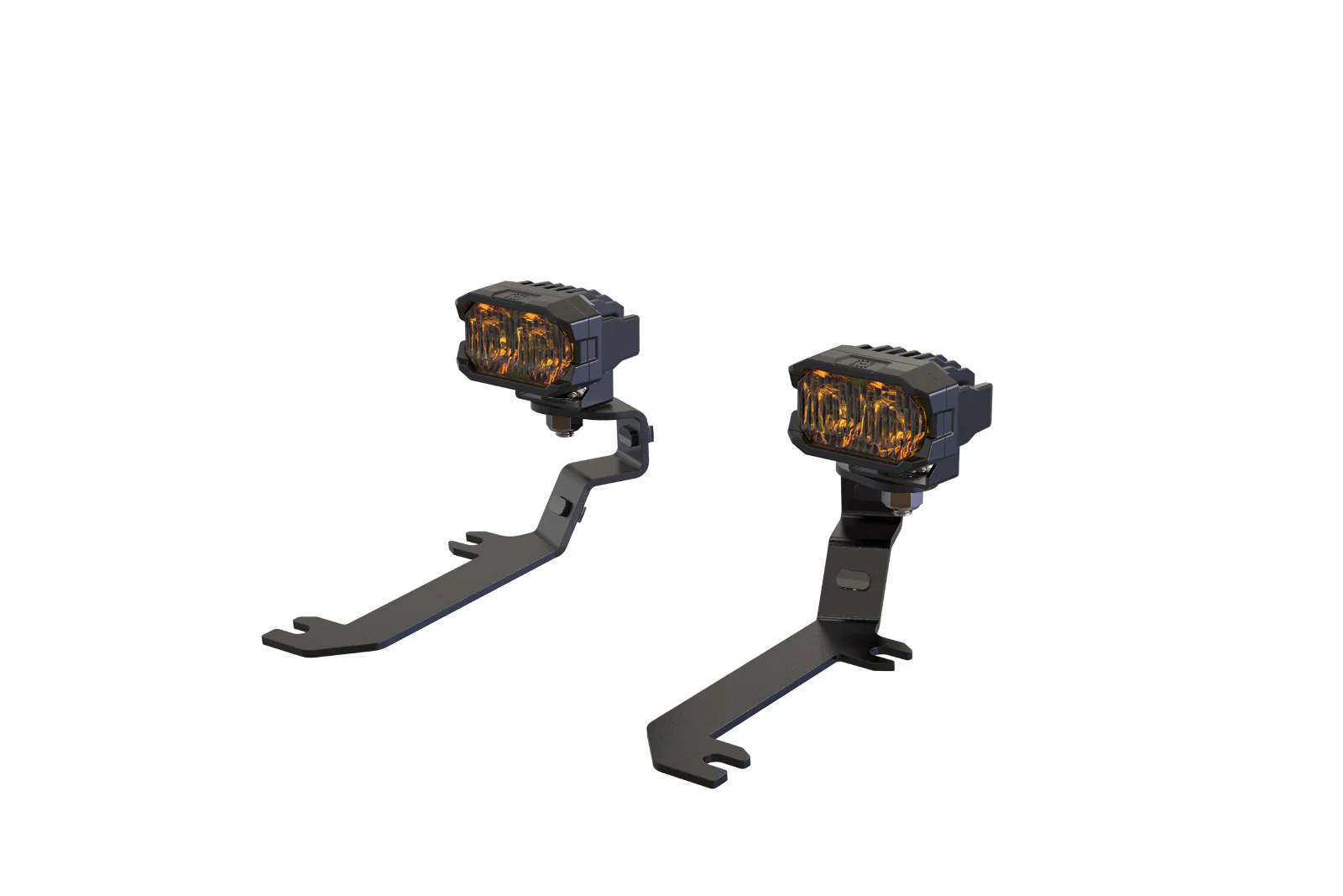 Morimoto 2Banger Ditch Light Kit: 2019+ Silverado 1500 HXB Yellow SAE Wide Beam