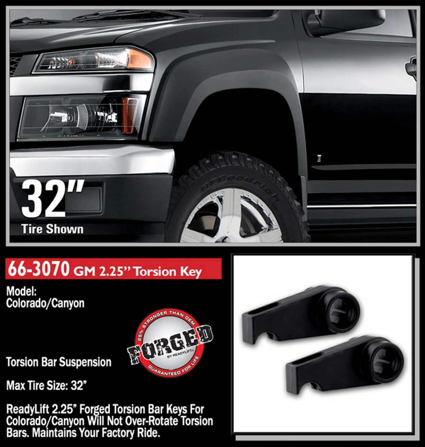 ReadyLift 2.25"Front Leveling Kit W Forged Torsion Key Colorado Canyon 2002-2012 - Image 2