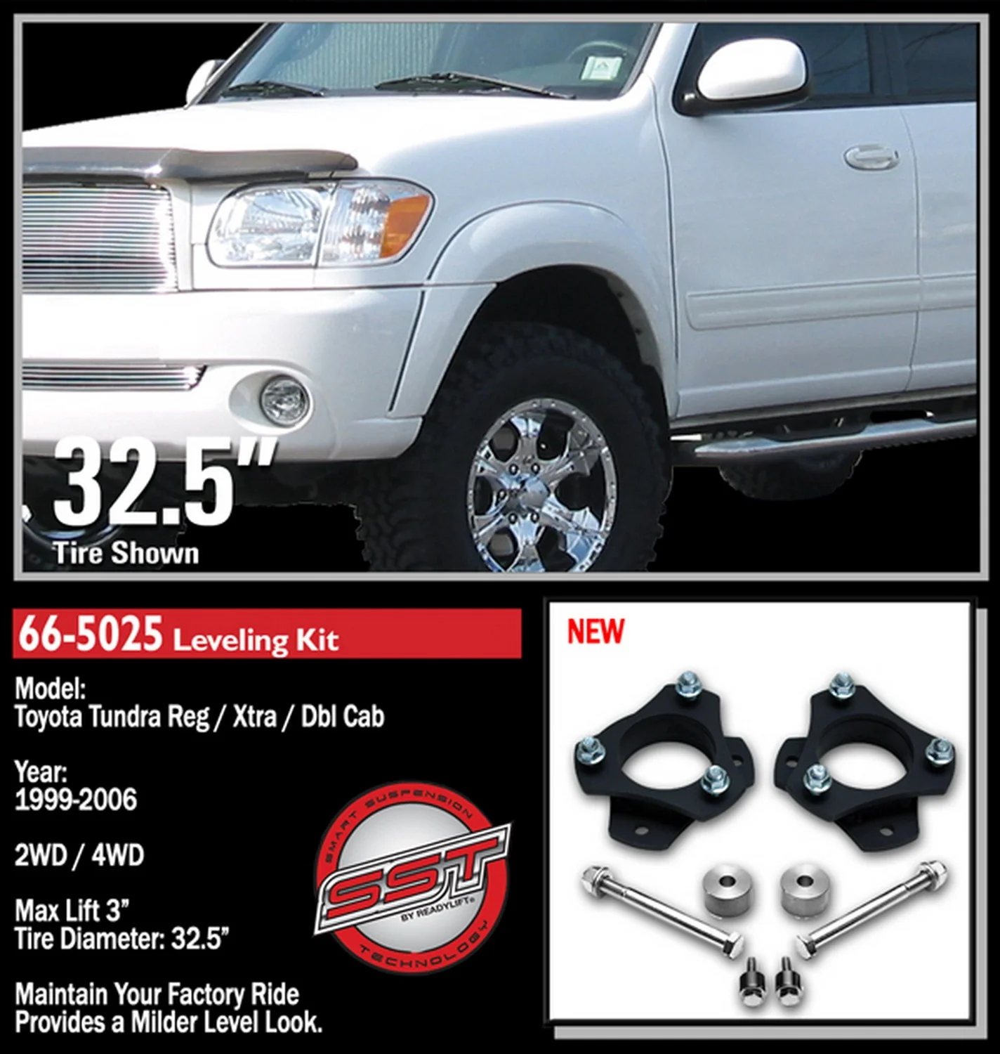 ReadyLift 2.5" Front Leveling Kit for Toyota Tundra Sequoia 1999-2006 - Image 2