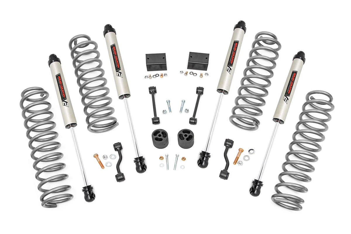 Rough Country 2.5in Suspension Lift Kit V2 fits 18-20 Wrangler JL Shocks/Springs