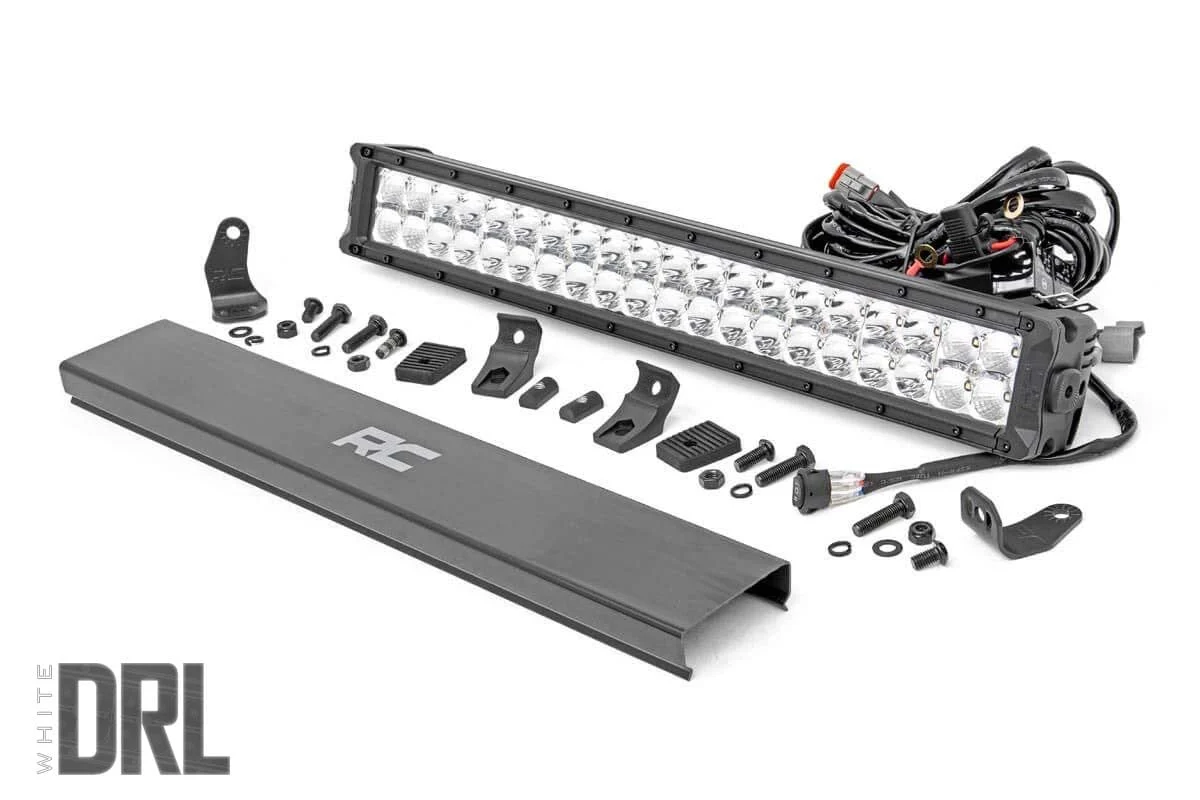 20"Cree LED Light Bar-Dual Row Chrome Series w/ Cool White DRL