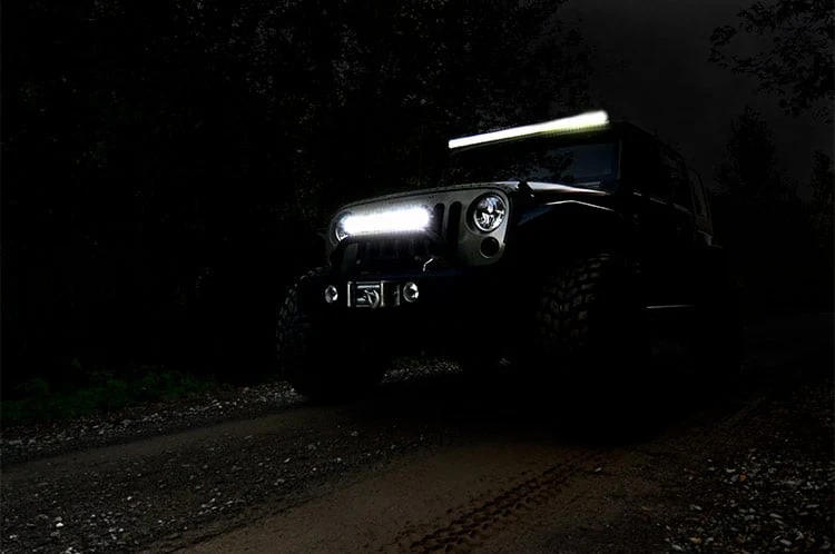 20"Cree LED Light Bar-Dual Row Chrome Series w/ Cool White DRL - Image 3
