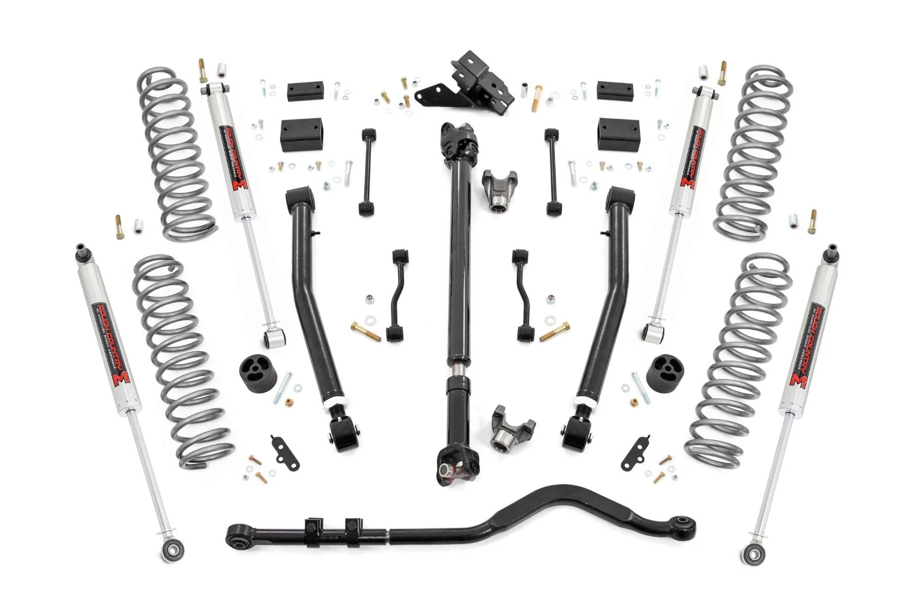 Rough Country 3.5" Lift Kit | Adj Lower | FR D/S | M1 | for Jeep Wrangler JL 4WD (2024-2025)