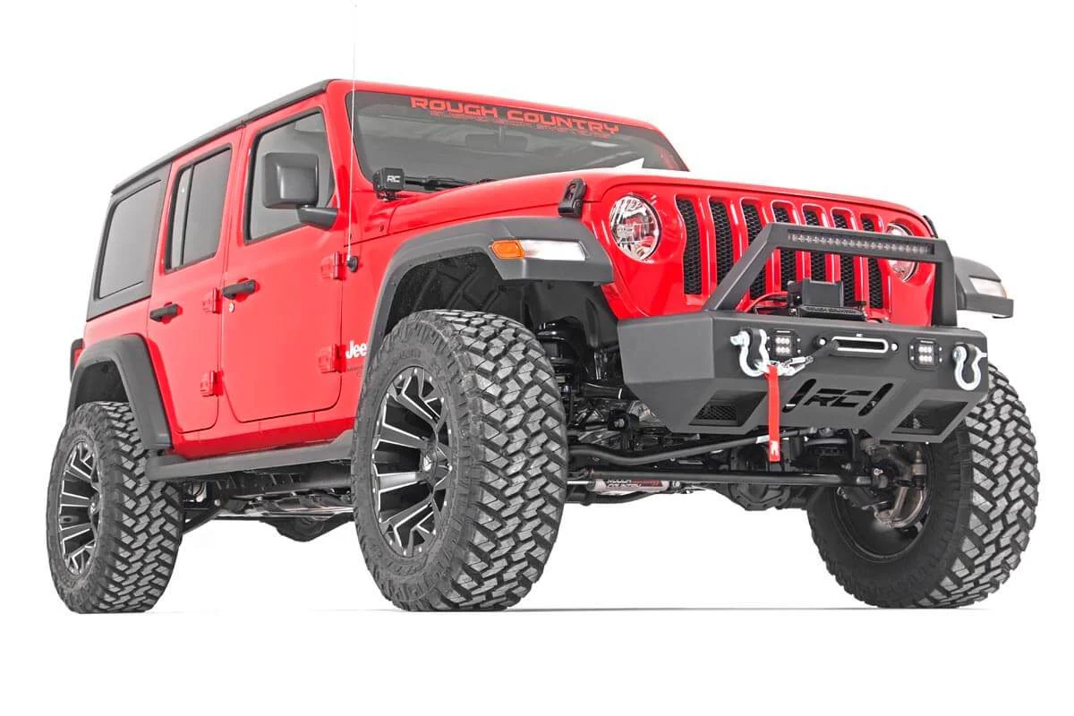Rough Country 3.5" Lift Kit | Adj Lower | FR D/S | M1 | for Jeep Wrangler Unlimited Rubicon (18-23) - Image 3