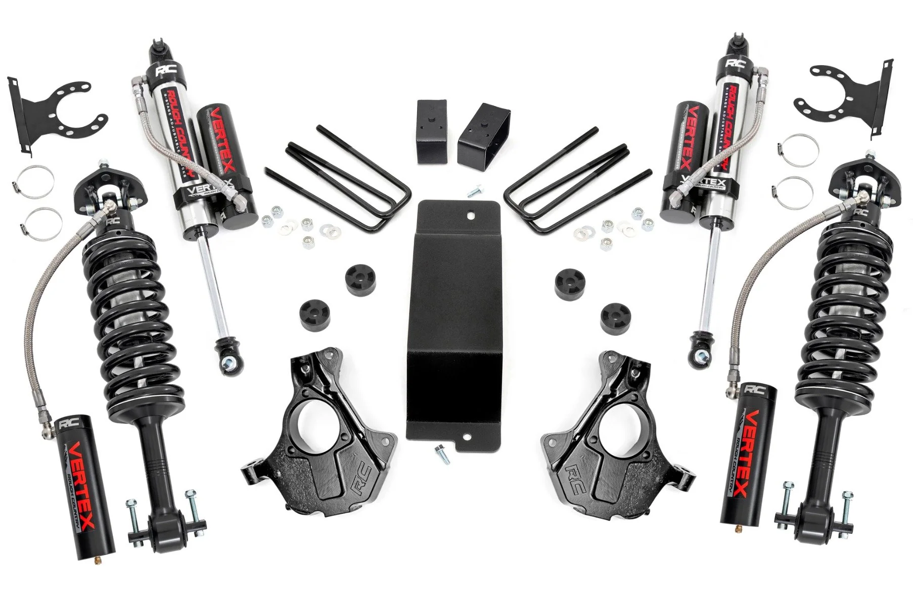 Rough Country 3.5" GM Suspension Lift Kit Knuckles Vertex 07-13 1500 PU 4wd Cast