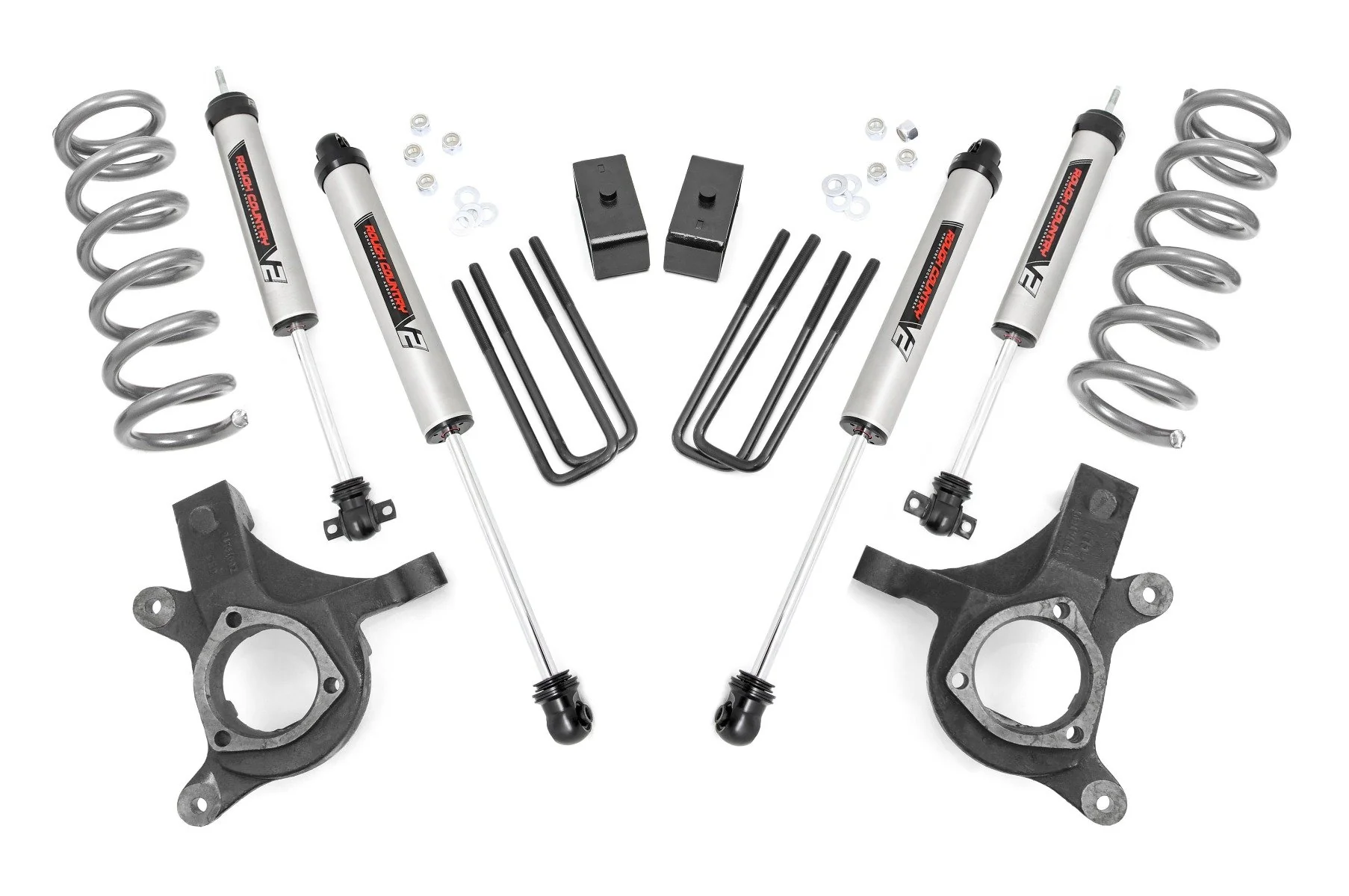 Rough Country 4.5" Suspension Lift Kit for Chevy GMC 99-06 1500 2WD w/V2 Shocks