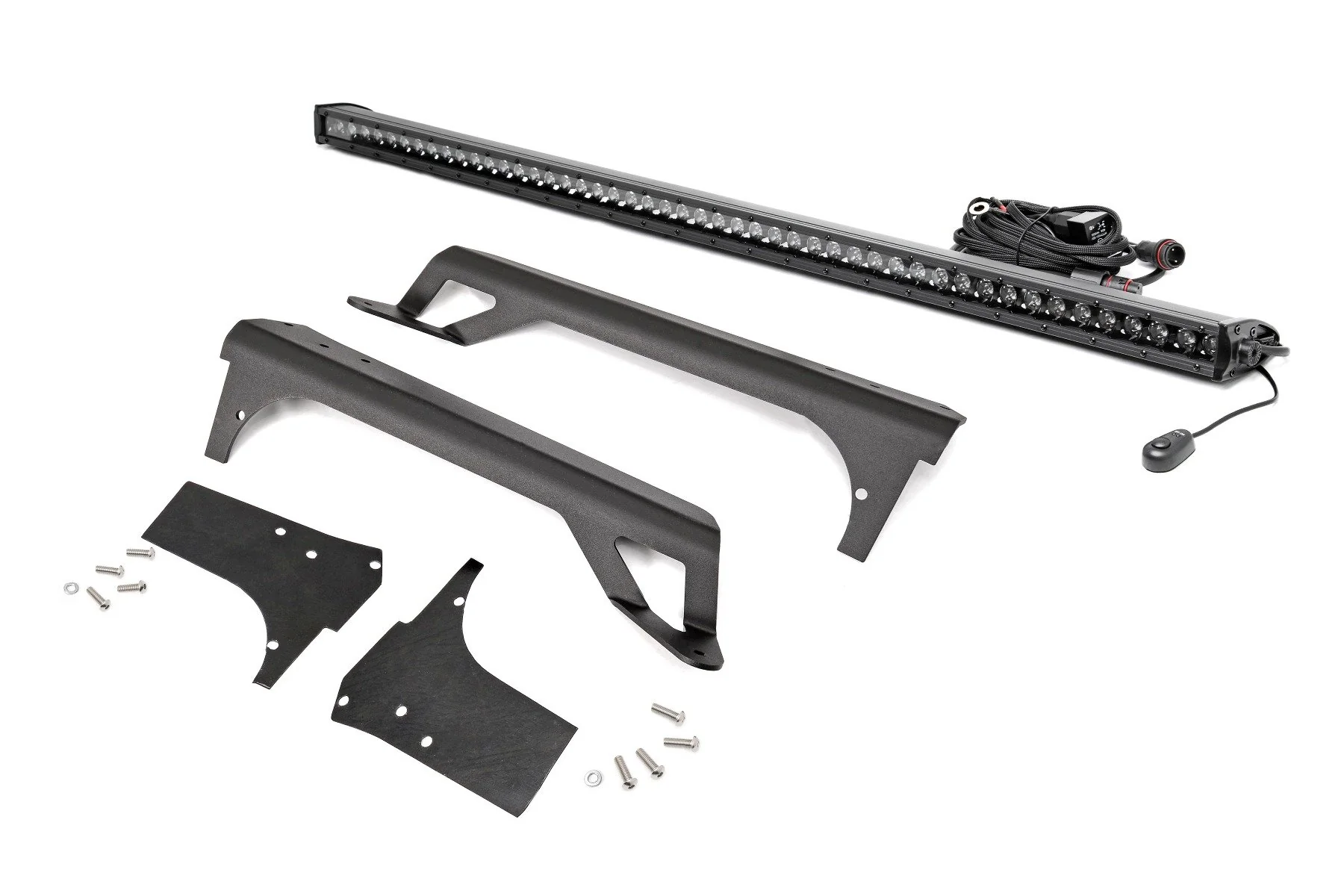 50-inch Straight LED Light Bar Kit Single Black LED fits 97-06 TJ