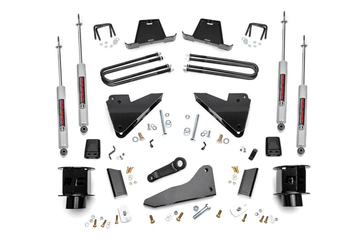 Rough Country 5in Lift Kit Coil Spacers Radius Drops 13-15 for RAM 3500 4wd 35620
