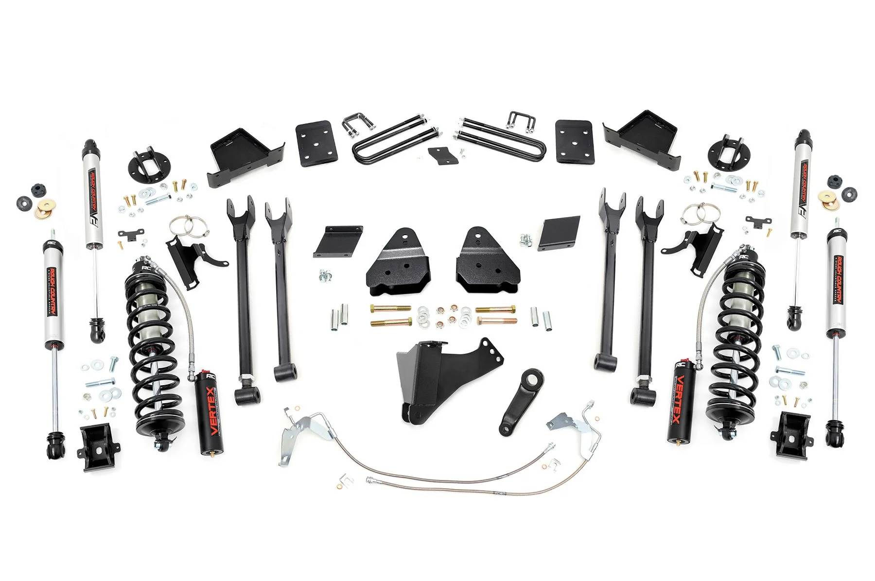 Rough Country 6" Lift Kit 4 Link OVLD C/O V2 for Ford Super Duty 15-16