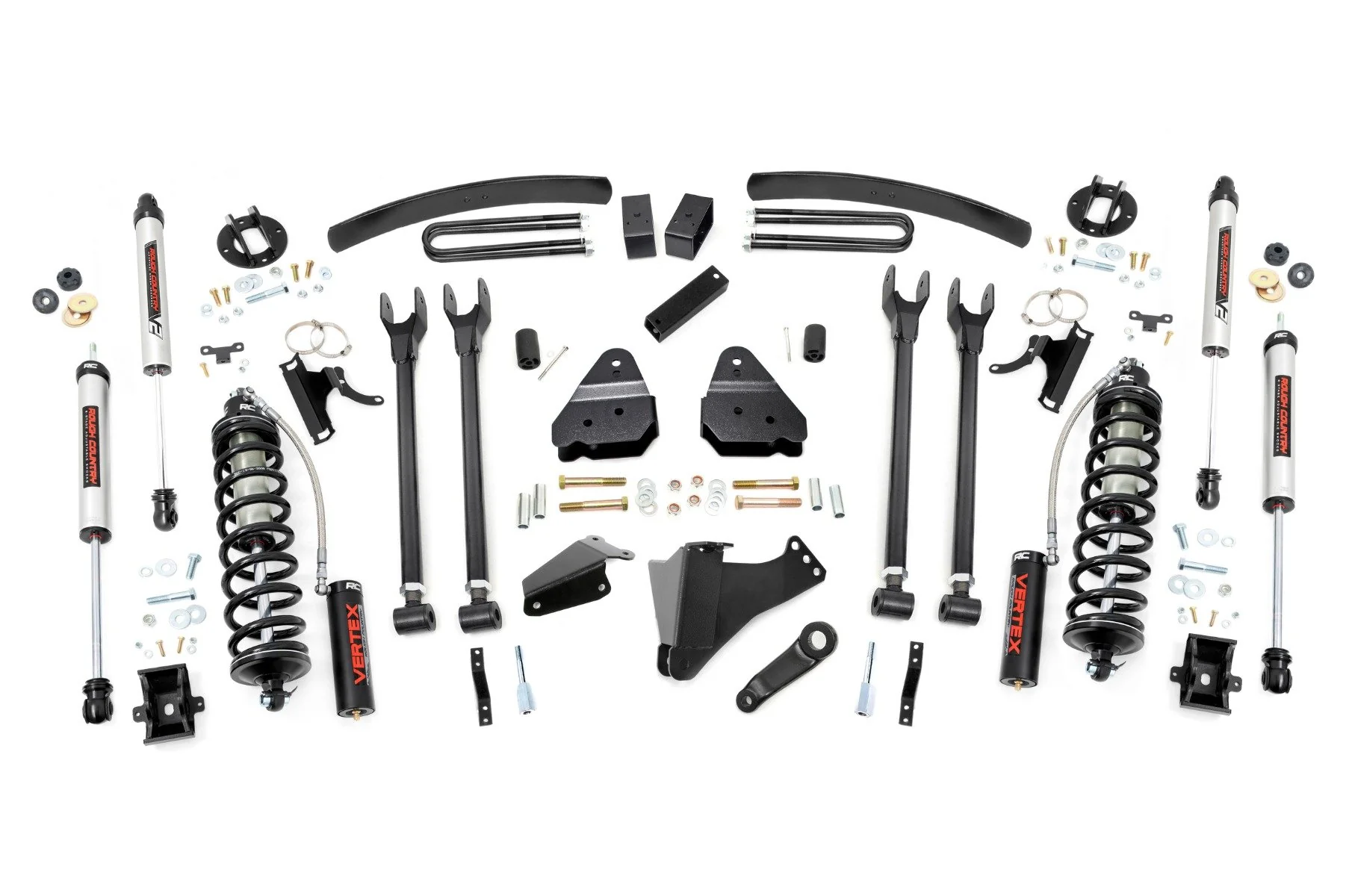 Rough Country 6" Lift Kit Gas 4 Link OVLD C/O V2 for Ford Super Duty 05-07 58158