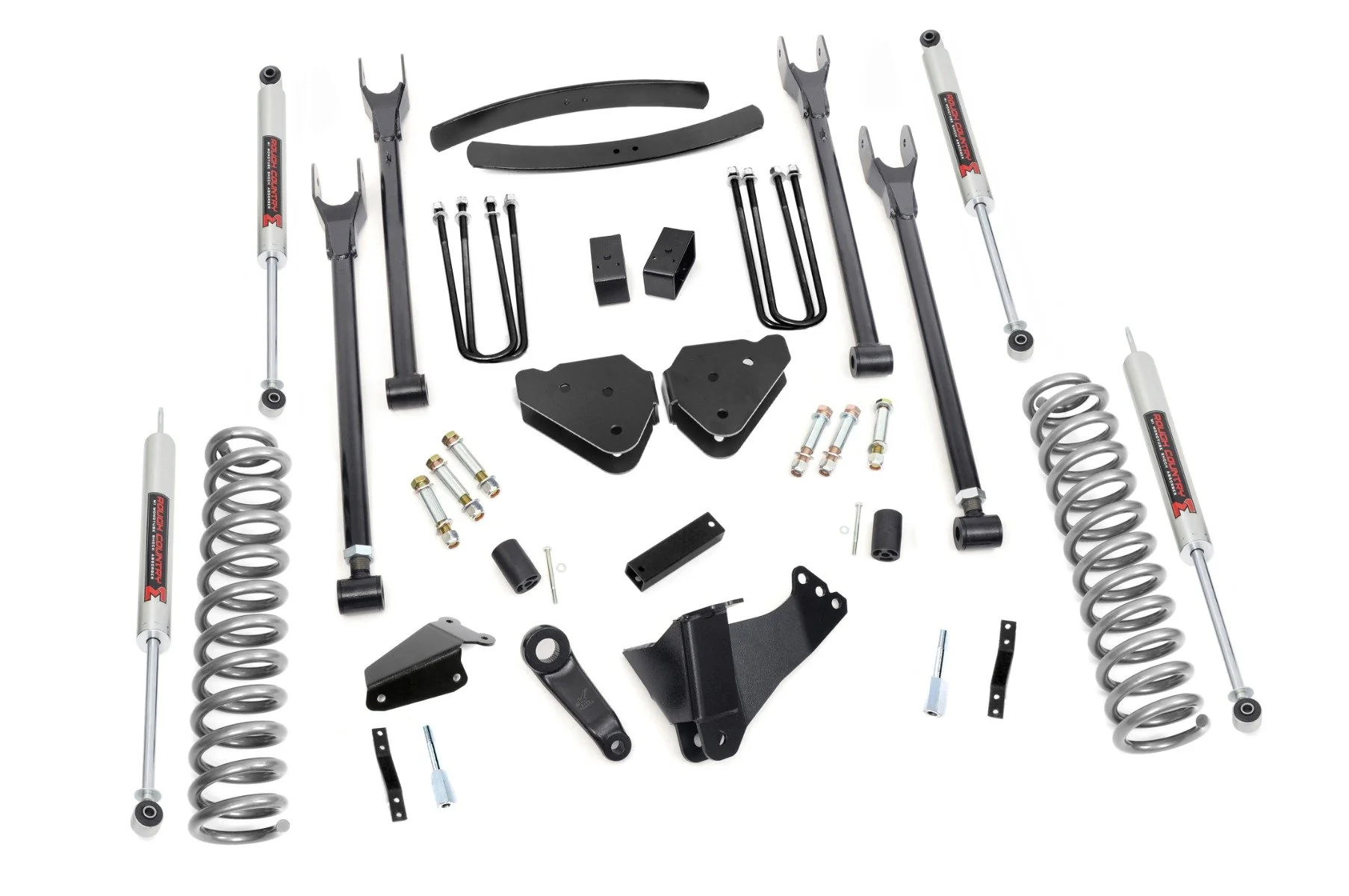 Rough Country 6" Lift Kit Gas 4 Link OVLDS M1 For Ford Super Duty 05-07 58140