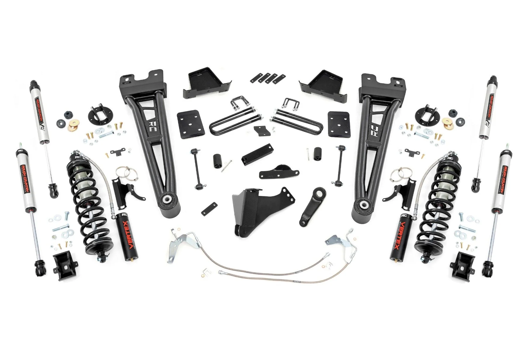 Rough Country 6" Lift Kit Gas Radius Arm C/O V2 for Ford Super Duty 08-10