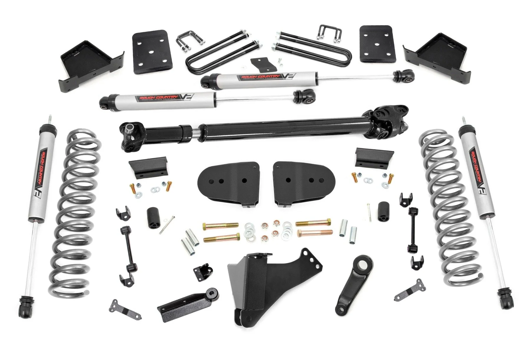 Rough Country 6" Lift Kit OVLDS D/S V2 for Ford F250/F350 23-25 Super Duty