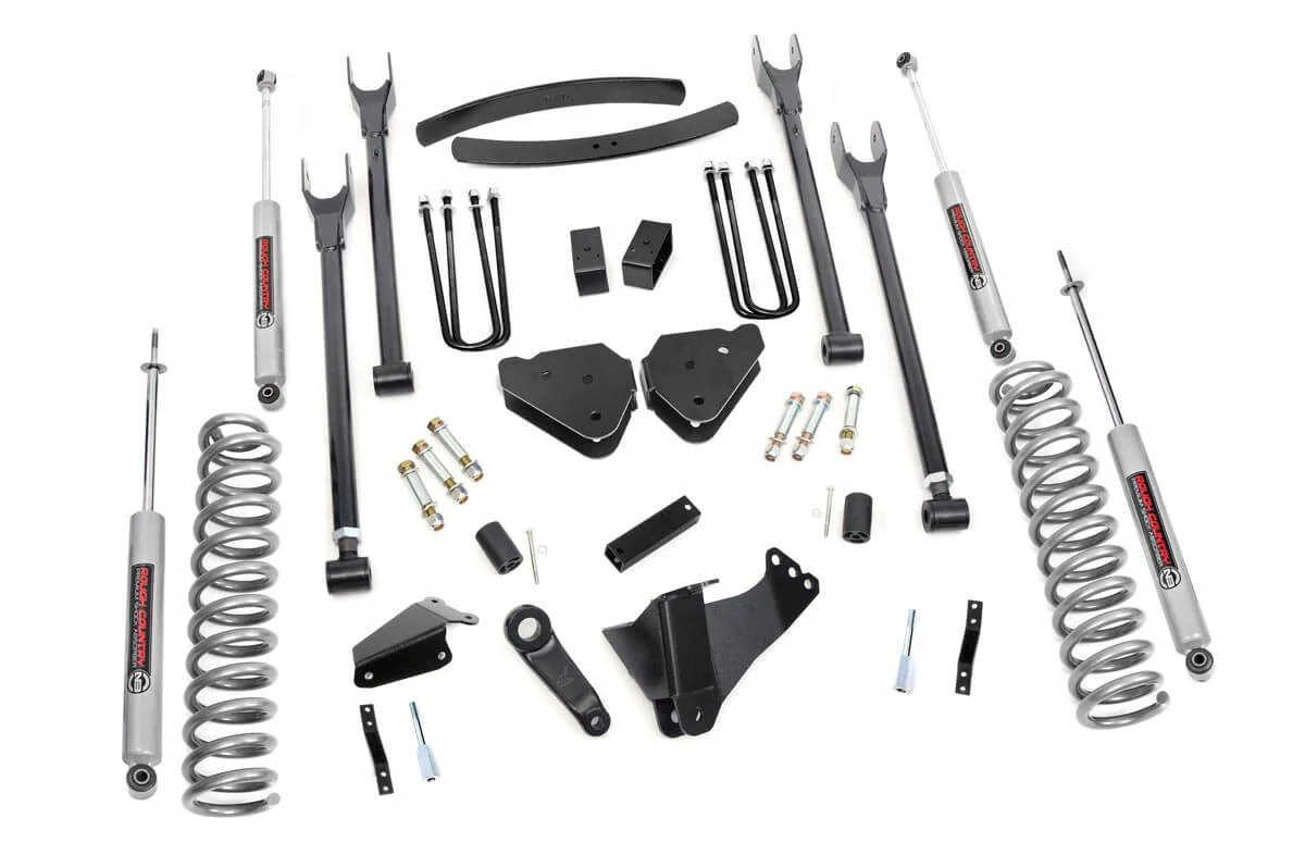 Rough Country 6in for Ford 4-Link Lift Kit 05-07 F-250/350 Diesel-w/Overloads 580.20 - Image 2