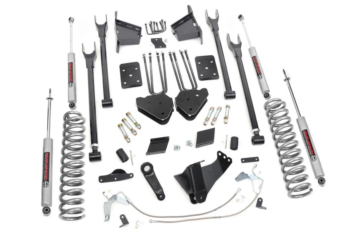 Rough Country 6in for Ford 4-Link Suspension Lift Kit 11-14 F-250 4wd overld