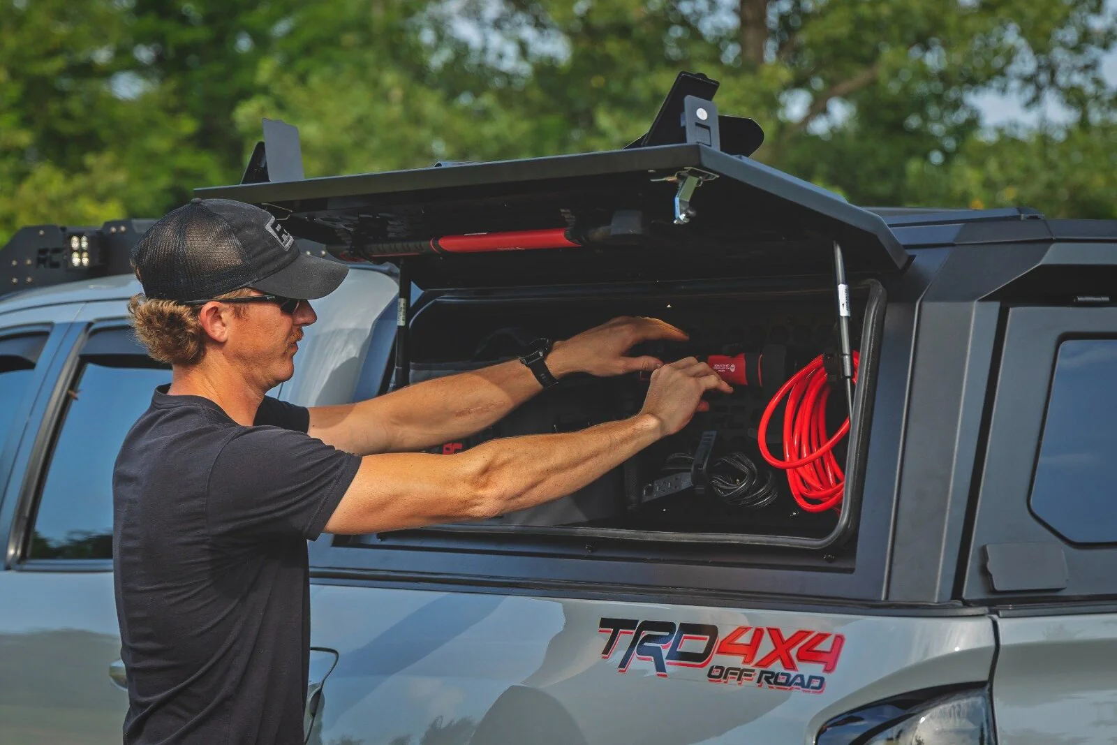 Rough Country Bed Cap Molle Panel Drvr-Side Storage Bin for Toyota Tacoma 16-23 734064 - Image 4