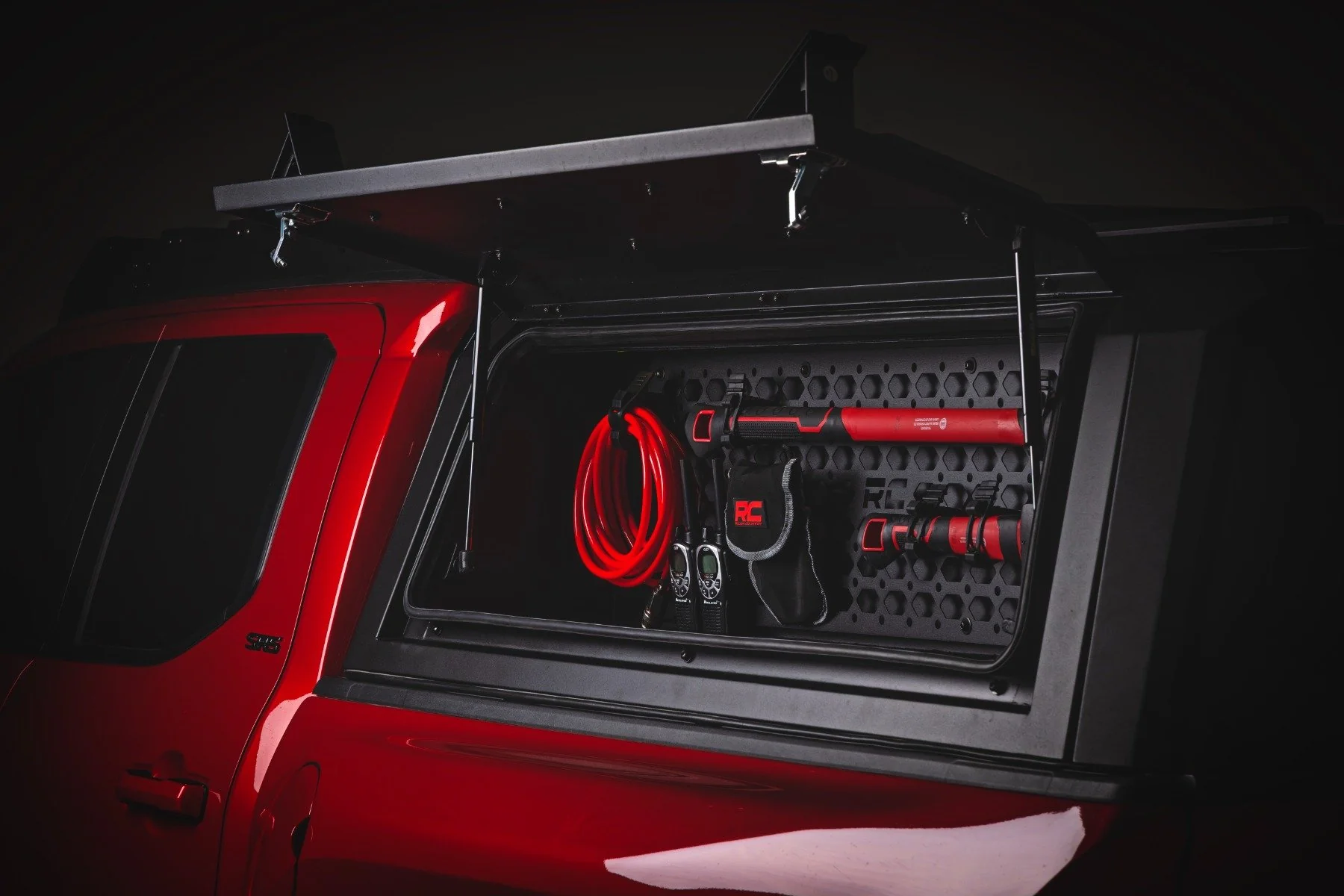 Rough Country Bed Cap Molle Panel Side Storage Bin | Drivers Side | for Toyota Tacoma (16-26) - Image 2