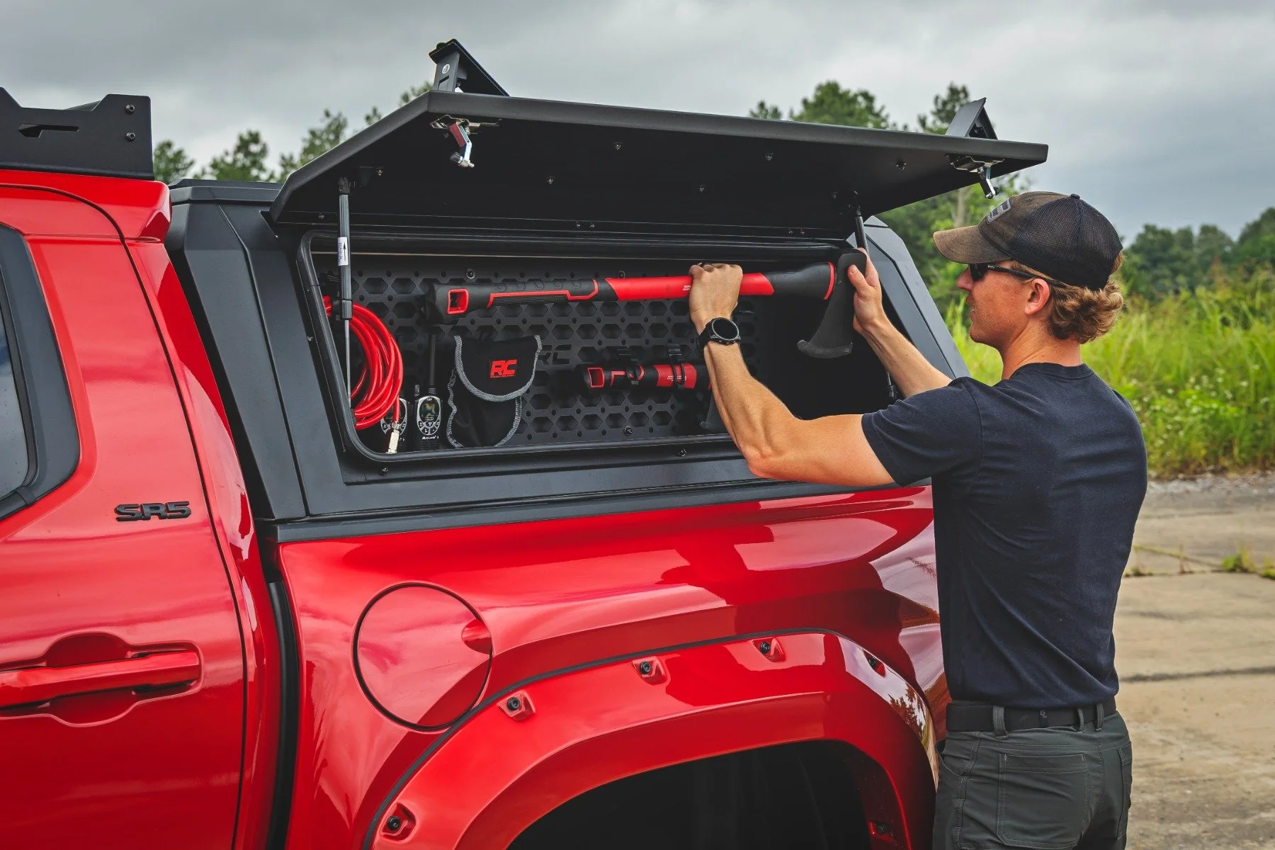 Rough Country Bed Cap Molle Panel Side Storage Bin | Drivers Side | for Toyota Tacoma (16-26) - Image 5
