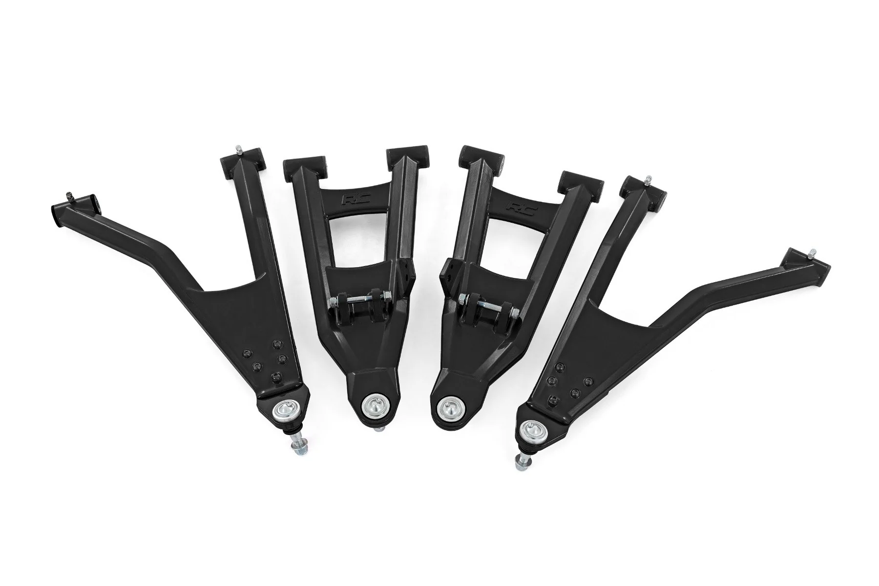Rough Country Black Aluminum Control Arms | 2" Forward Offset | Polaris Ranger XP 1000