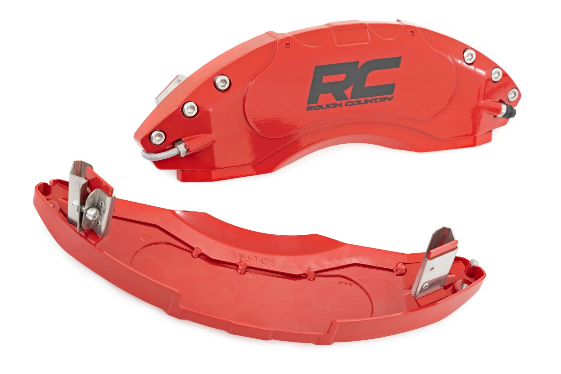 Rough Country Caliper Covers Front & Rear Red for Toyota Tacoma SR SR5 24-25 - Image 5
