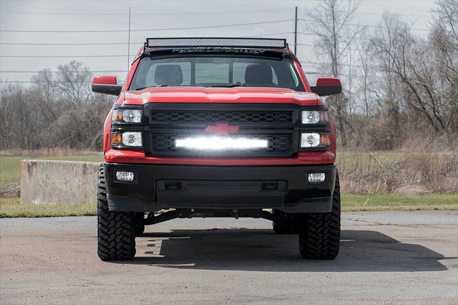Chevrolet 30in Curved Cree LED Grille Kit Dual Row 14-15 Silv 1500 70624 - Image 6