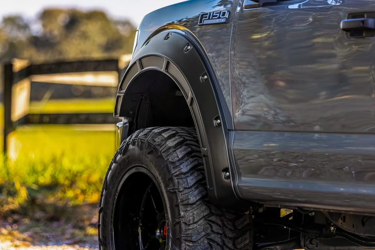 Rough Country Defender Fender Flares SZ Blue Flame for Ford F150 15-20 - Image 4