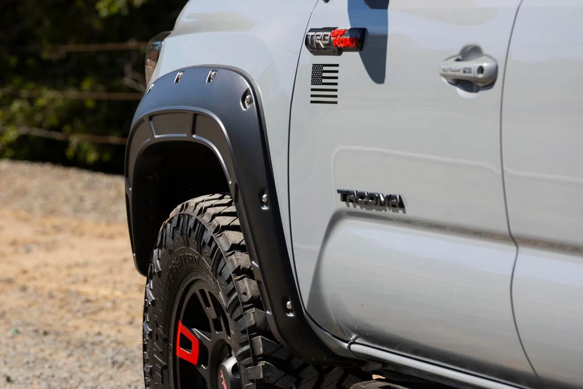Rough Country Fender Flares | Defender | 1J9 Celestial Silver Metallic | for Toyota Tacoma (16-23) A-T11621-1J9 - Image 6