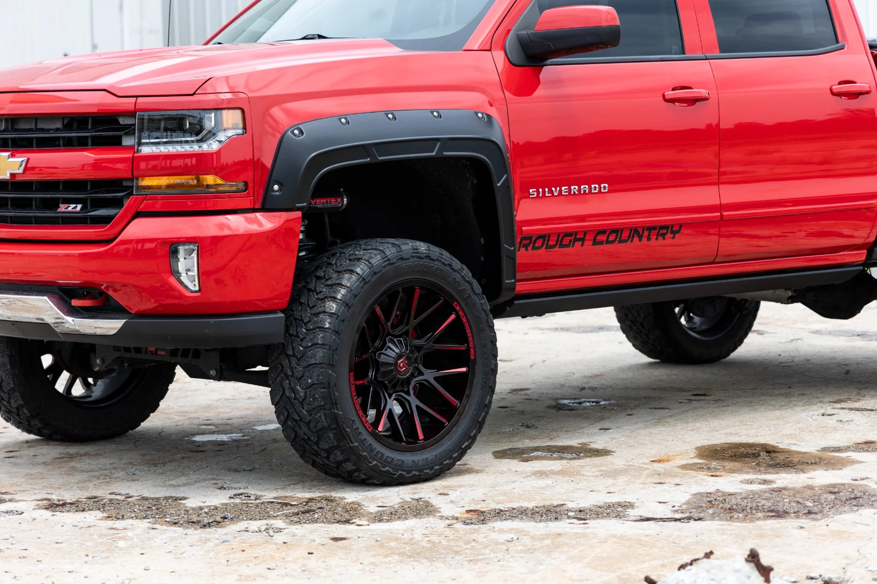Rough Country Fender Flares Defender 5'9" Bed GXG Tungsten Chevy 1500 14-18 - Image 5