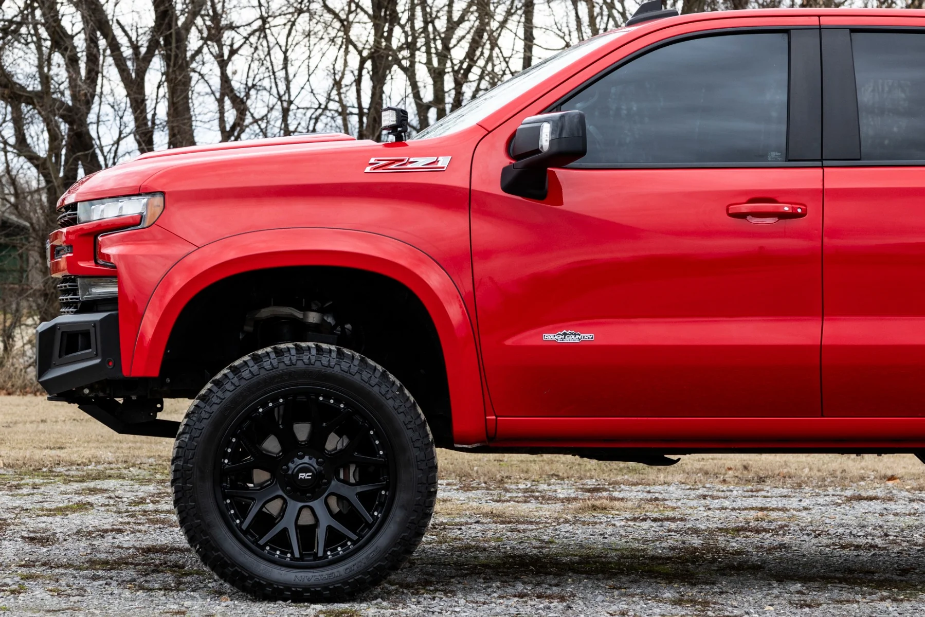 Rough Country Fender Flares Sport GLT Glacier Blue Chevy Silverado 1500 19-25 - Image 6