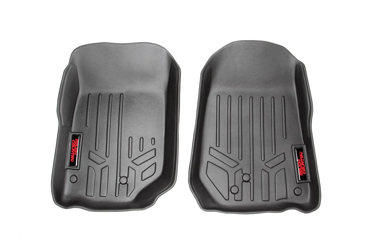 Rough Country Floor Mats | Front | for Jeep Wrangler Unlimited 2007-2013 M-6141A