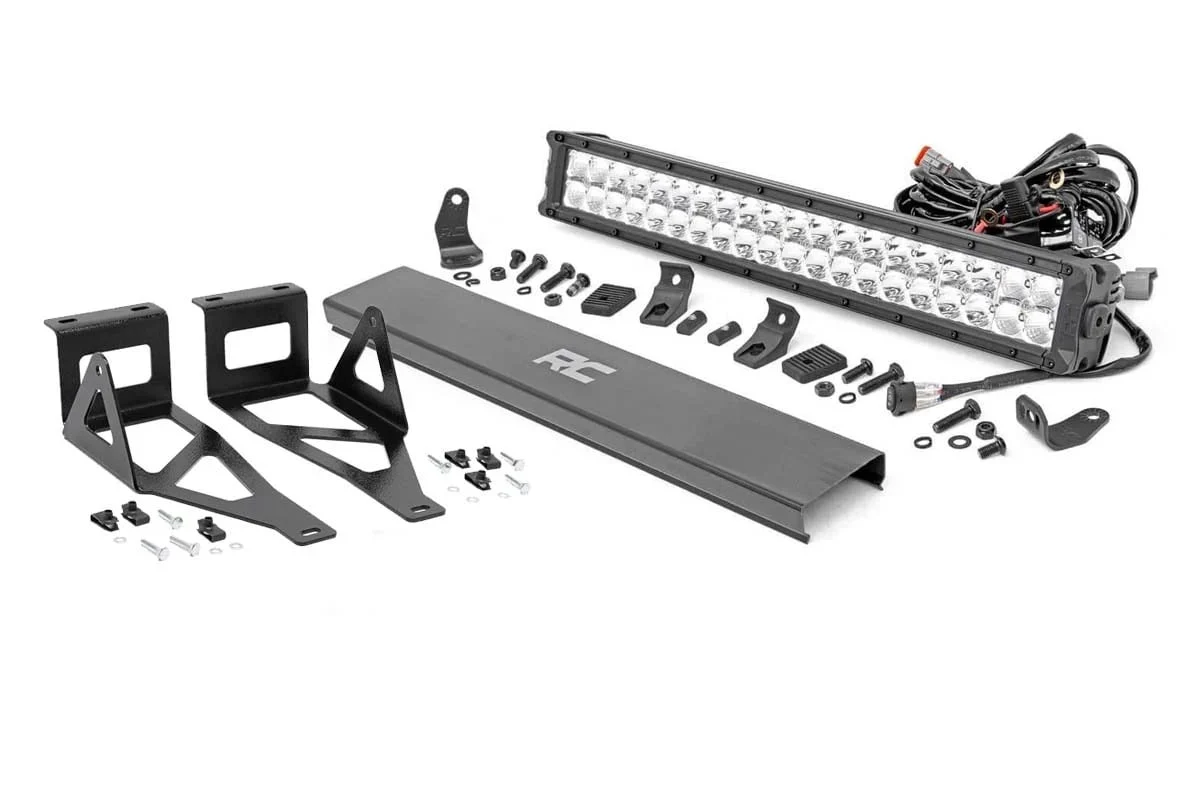 Ford 20in LED Bumper Kit Chrome w/White DRL 05-07 F-250/350 70664DRL