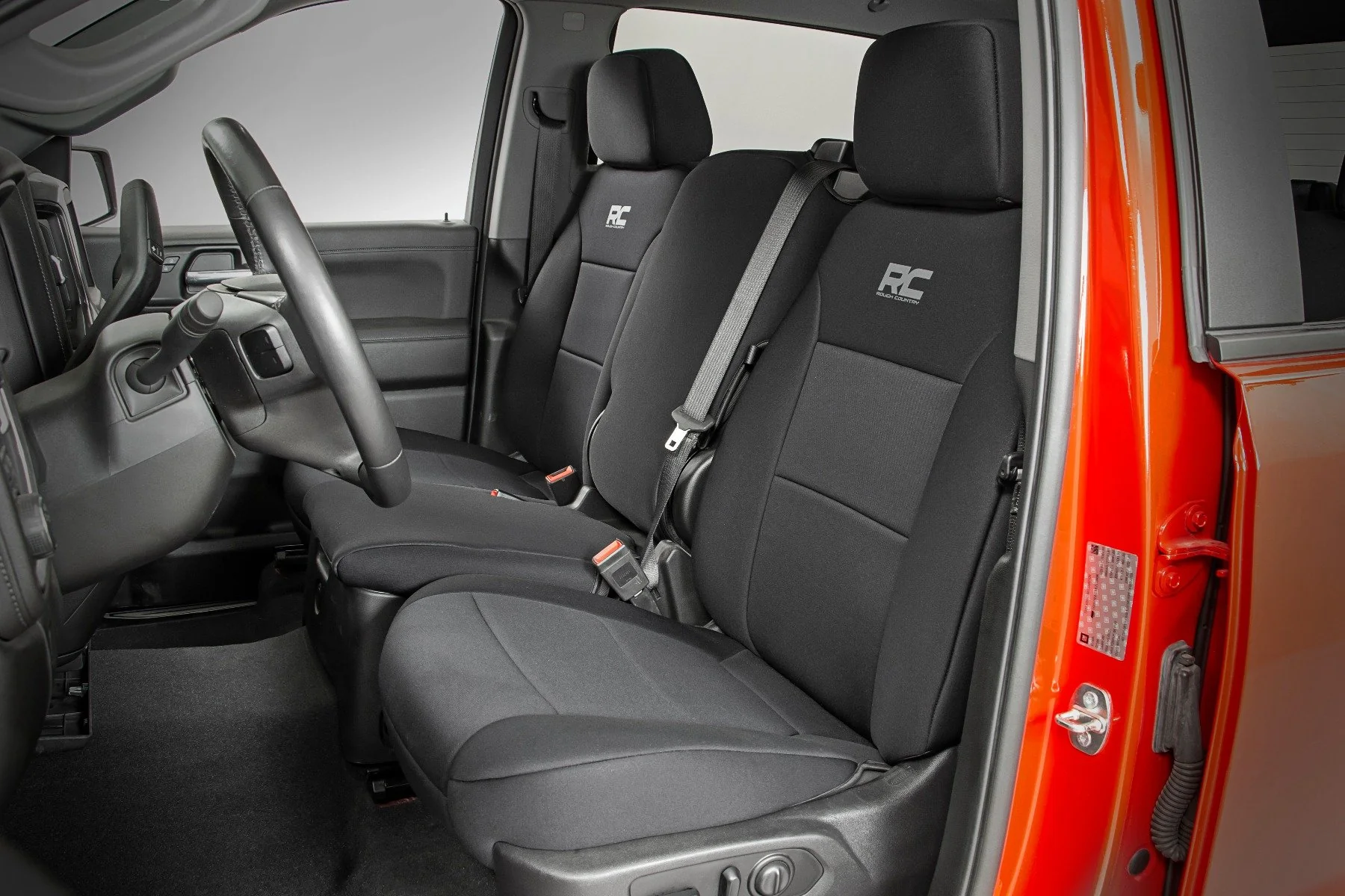 GM Neoprene Seat Covers Front Rear w/ Storage Black 19-21 1500 91037 - Image 2