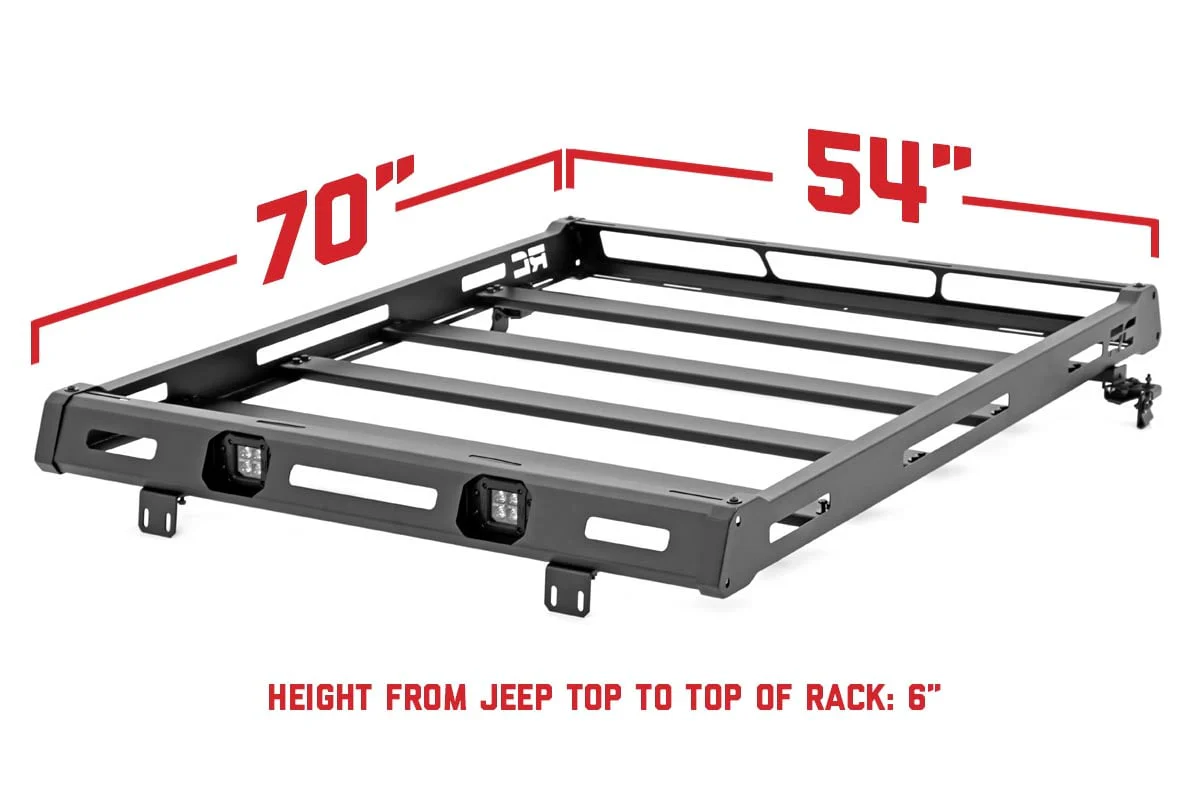 Jeep Roof Rack System w/Black-Series LED Lights 07-18 JK - Image 5