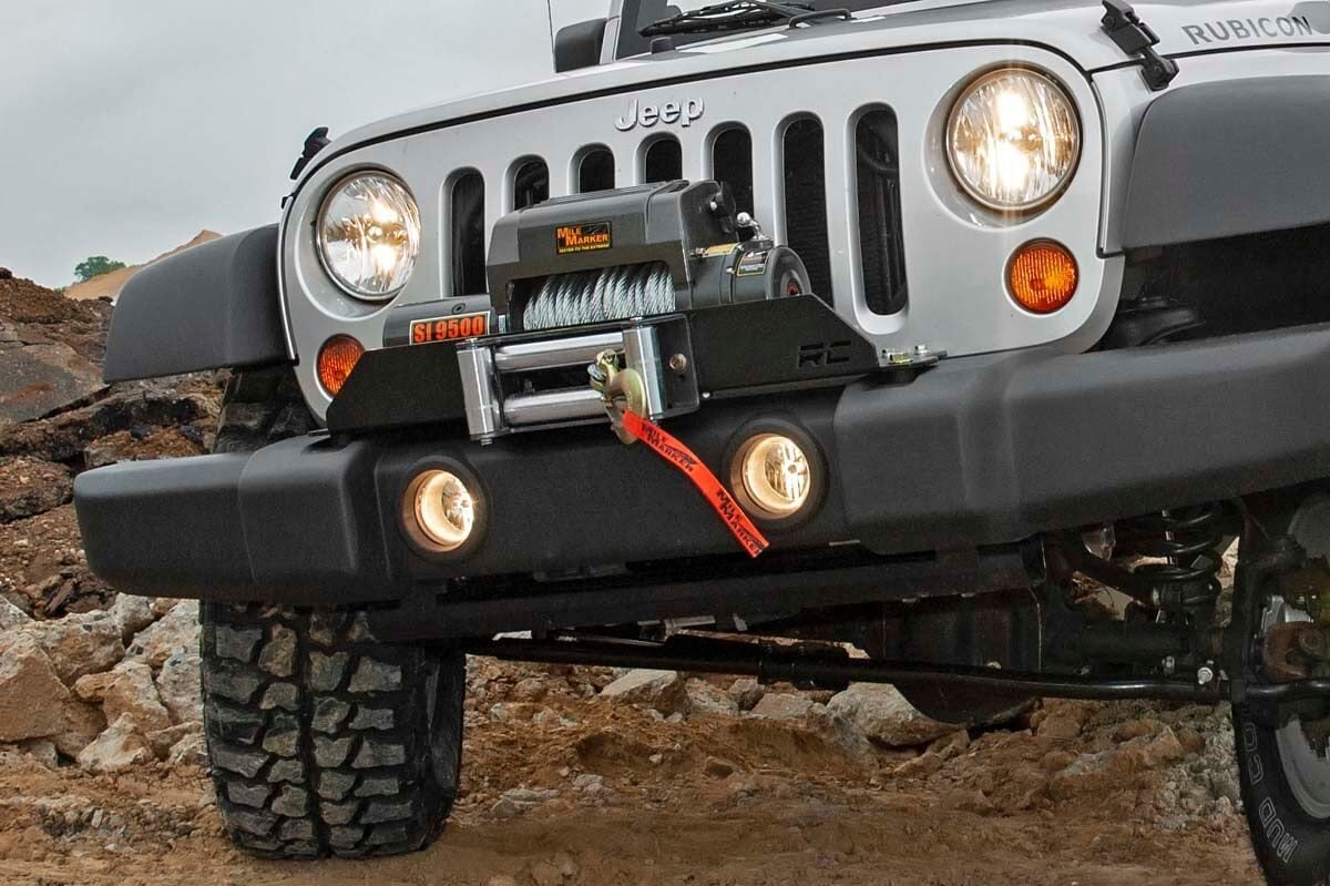 Rough Country Winch Mounting Plate w/D-rings for Jeep Wrangler JK 07-18 1173 - Image 2