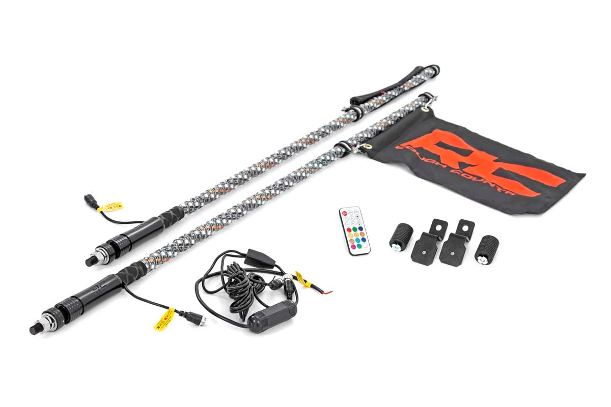 Polaris LED Whip Light Bed Mount Kit 17-20 General/14-20 Range 93053