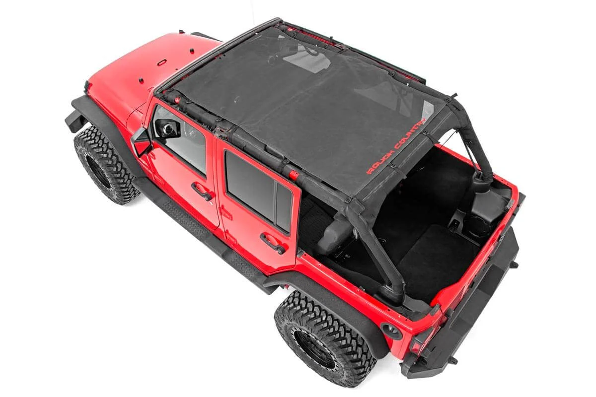 Wrangler JK Unlimited Mesh Bikini Top Plus 07-18 4-Door Black 85110