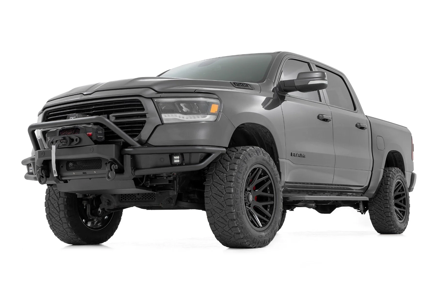Rough Country Front Bumper Tubular Winch Mount for Ram 1500 19-24 51214W - Image 3