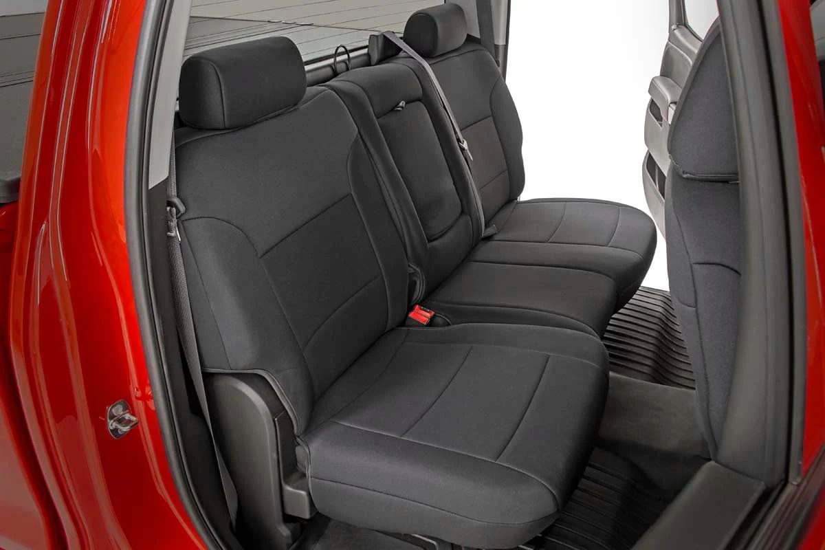 GM Neoprene Front Seat Covers Black 14-18 1500 91024 - Image 2