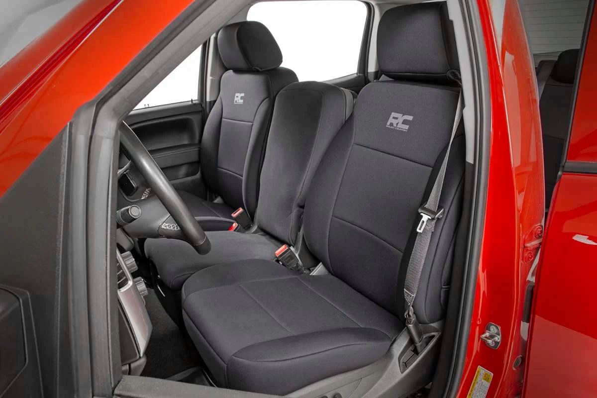 GM Neoprene Front Seat Covers Black 14-18 1500 91024 - Image 4