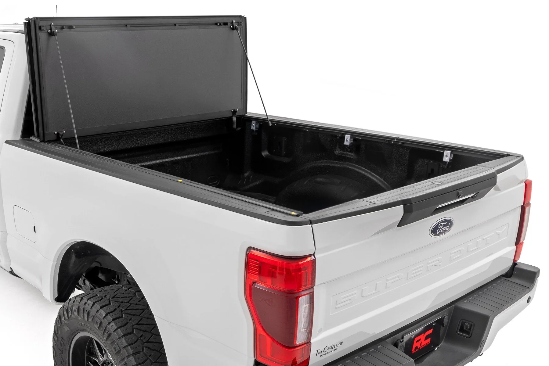 Hard Tri-Fold Flip Up Bed Cover 6'10" Bed Ford SuperDuty 17-23 49220651 - Image 2