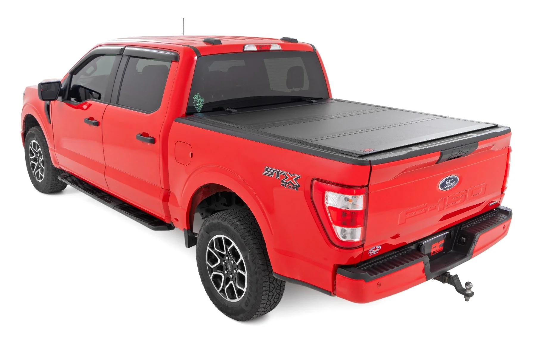 Rough Country Hard Tri-Fold Flip Up Bed Cover | 6'7" Bed | for Ford F-150 15-20 - Image 3