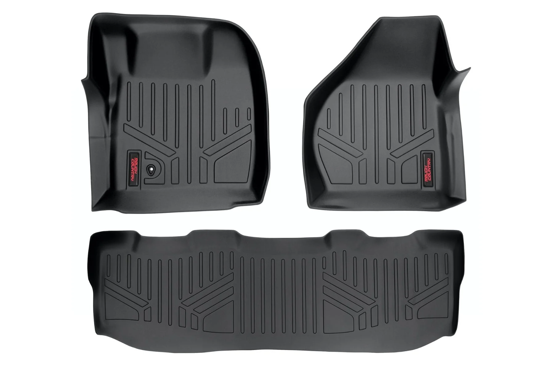 Rough Country Heavy Duty Floor Mats Frt/Rear 08-10 for Ford Super Duty Crew Cab M-52102